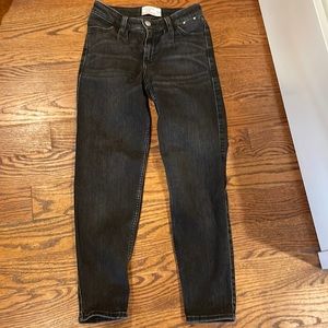 Abercrombie girls high rise mini mom black jeans